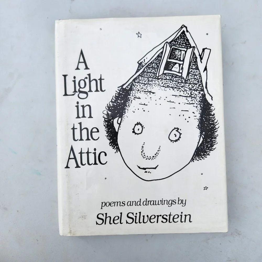 A Light in the Attic Shel Silverstien Poem Book Hardcover w/ Dust Cover Vintage